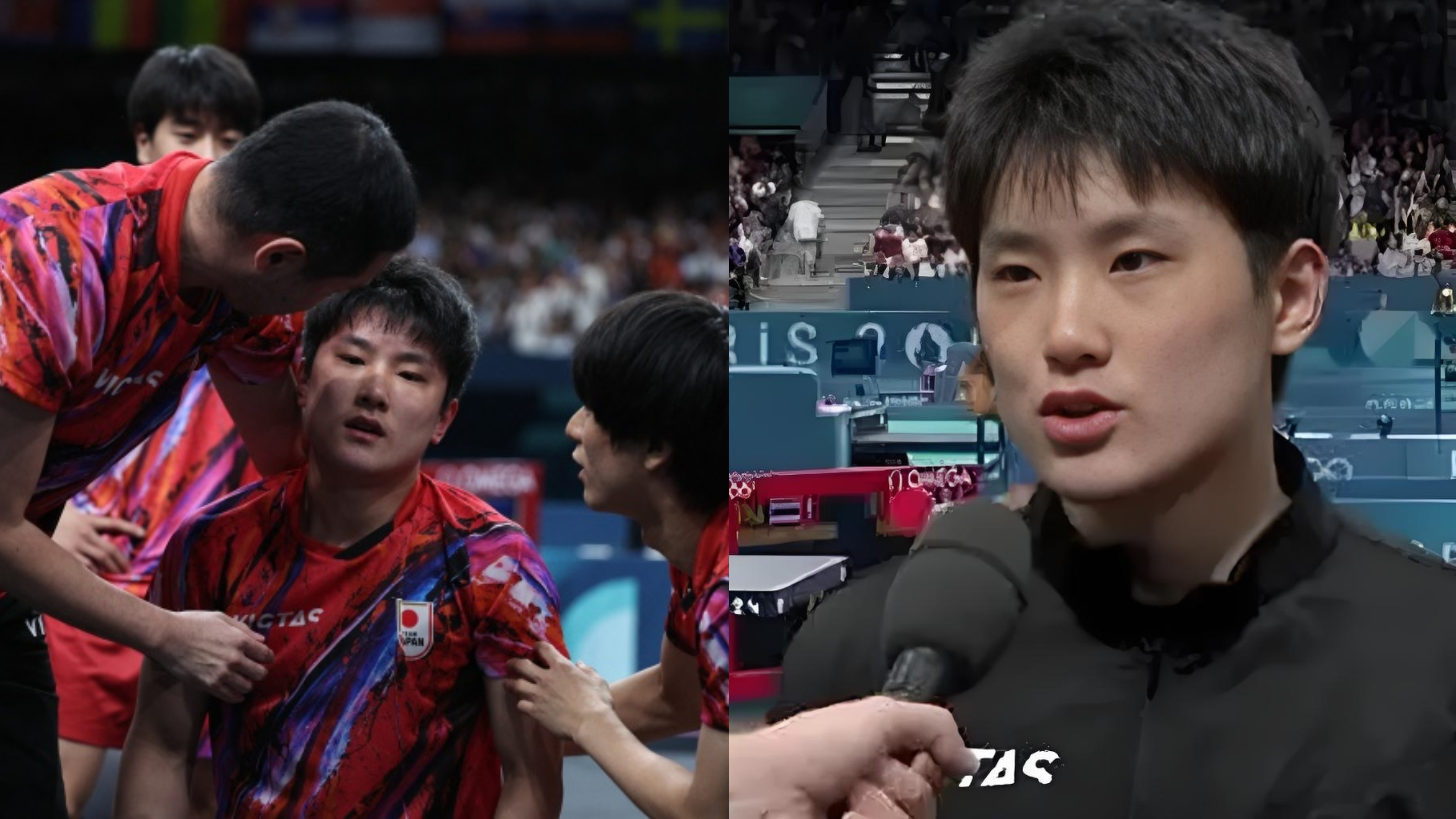 日本队逆转法国队，张本智和点燃赛场